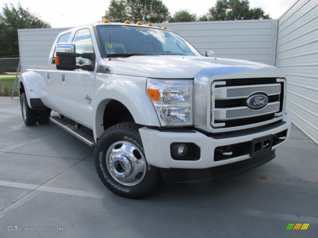 White Platinum Metallic 2016 Ford F350 Super Duty Platinum Crew Cab 4x4 DRW Exterior Photo #105746174