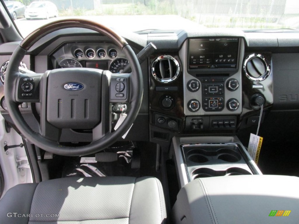2016 Ford F350 Super Duty Platinum Crew Cab 4x4 DRW Platinum Black Dashboard Photo #105746432