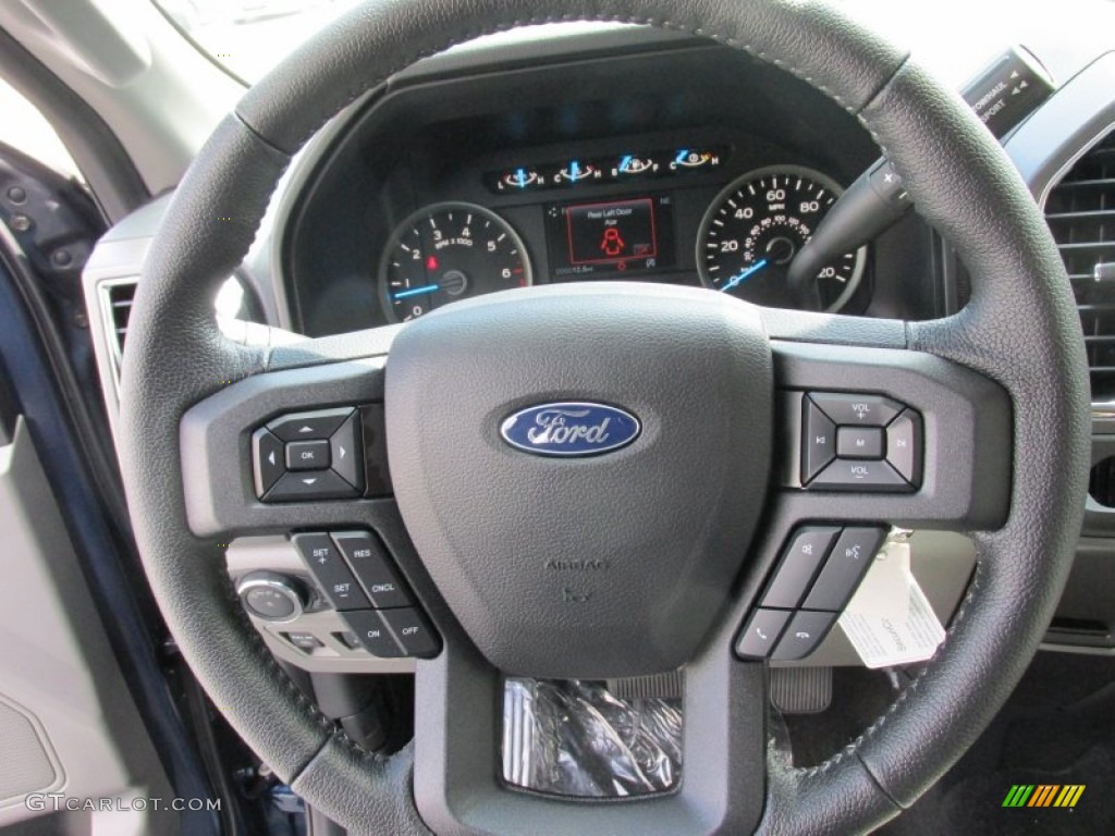 2015 F150 XLT SuperCrew - Blue Jeans Metallic / Medium Earth Gray photo #29