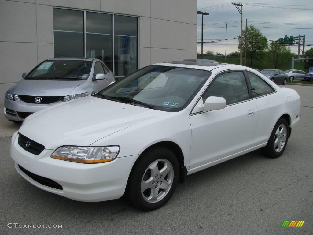 1999 Accord EX V6 Coupe - Taffeta White / Ivory photo #2