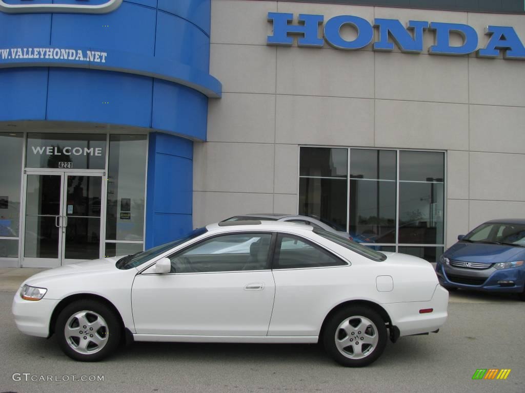 1999 Accord EX V6 Coupe - Taffeta White / Ivory photo #3