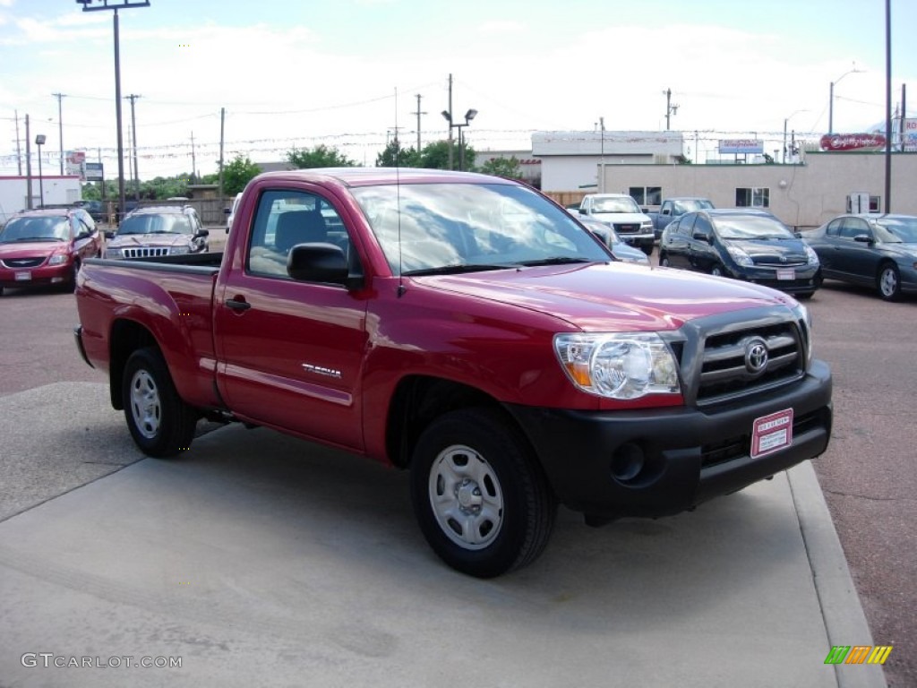 2009 Tacoma Regular Cab - Barcelona Red Metallic / Graphite Gray photo #8