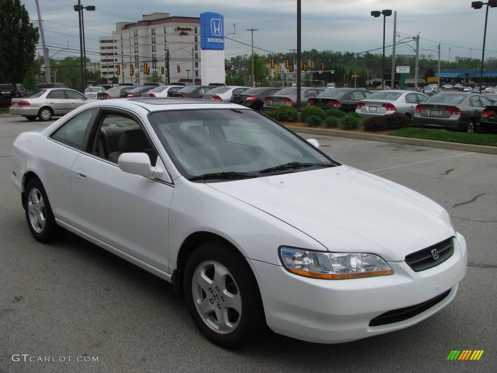 1999 Accord EX V6 Coupe - Taffeta White / Ivory photo #8