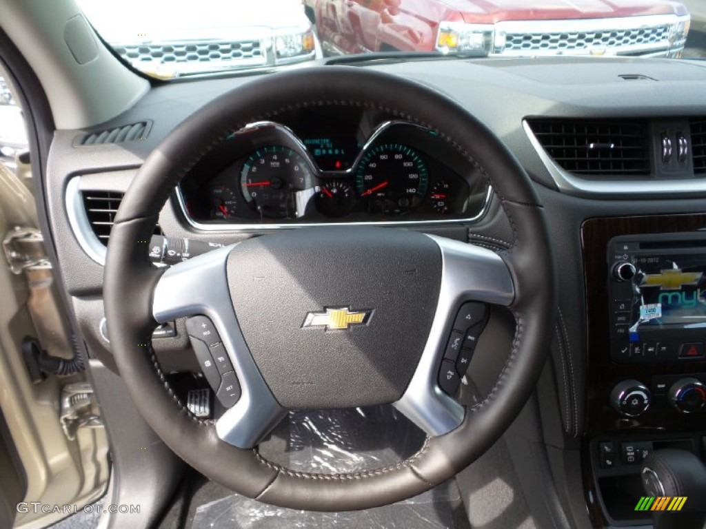 2016 Chevrolet Traverse LT AWD Ebony Steering Wheel Photo #105751085