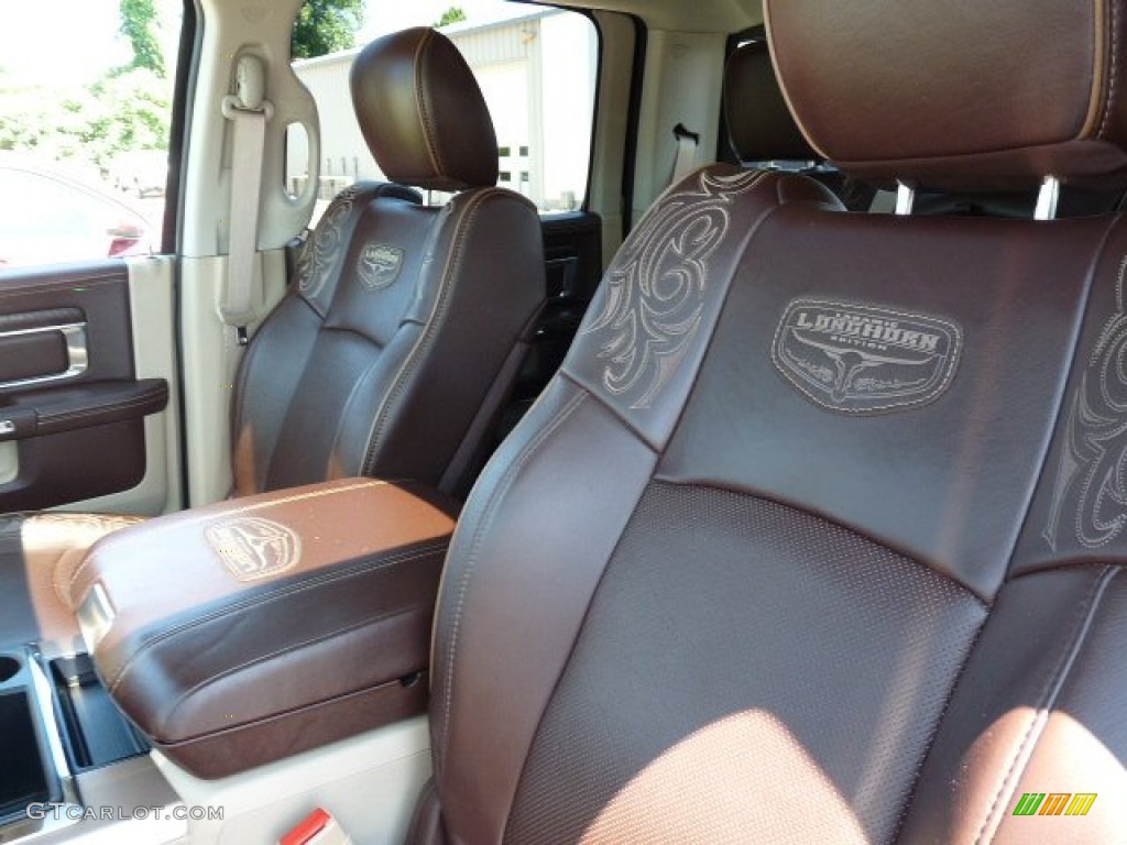 2014 1500 Laramie Longhorn Crew Cab 4x4 - Western Brown / Longhorn Black/Cattle Tan photo #3