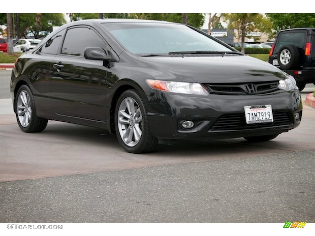 2008 Civic Si Coupe - Nighthawk Black Pearl / Black photo #1