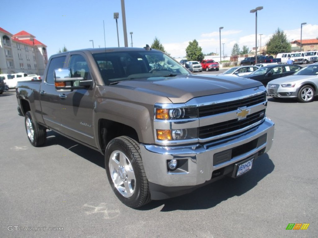 2015 Silverado 2500HD LTZ Crew Cab 4x4 - Brownstone Metallic / Cocoa/Dune photo #1