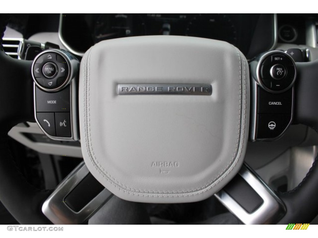 2015 Land Rover Range Rover Supercharged Ebony/Cirrus Steering Wheel Photo #105759254