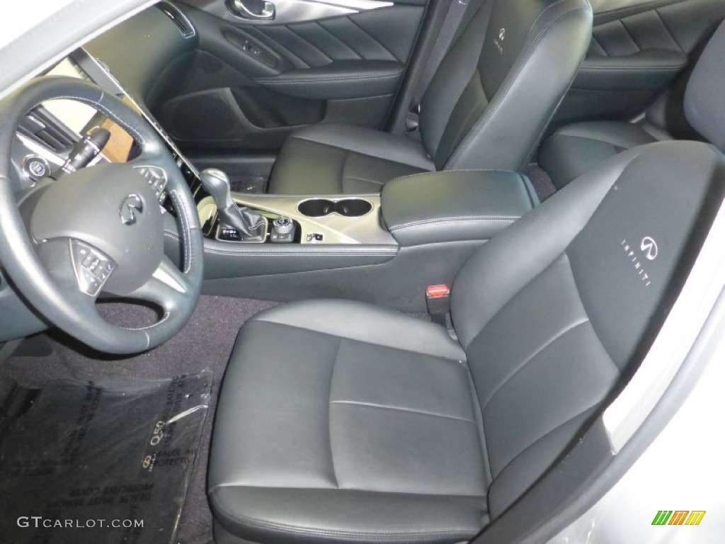 Graphite Interior 2014 Infiniti Q 50 3.7 AWD Premium Photo #105760007
