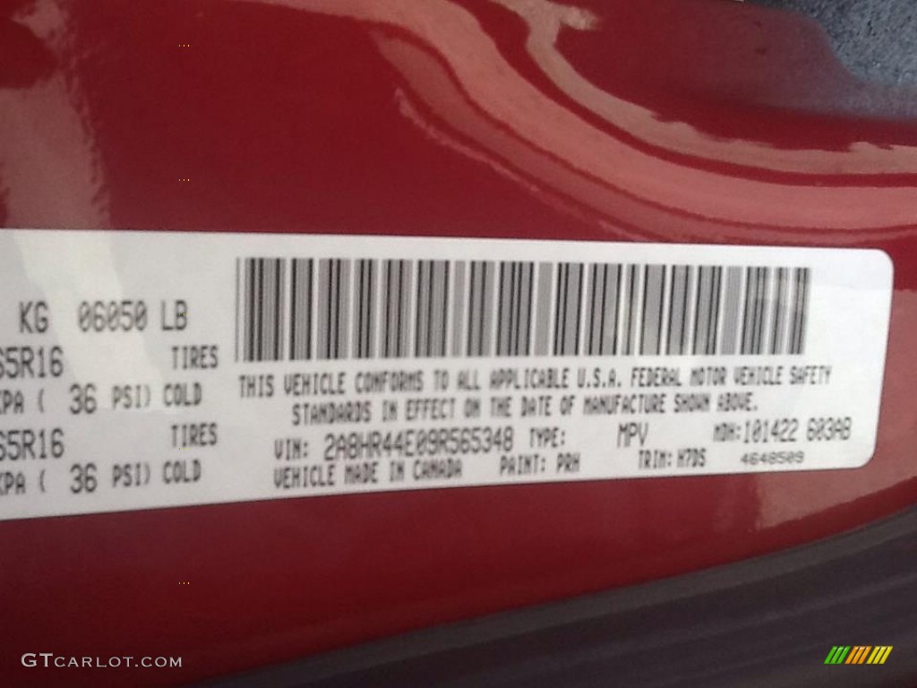 2009 Town & Country LX - Inferno Red Crystal Pearl / Medium Slate Gray/Light Shale photo #6