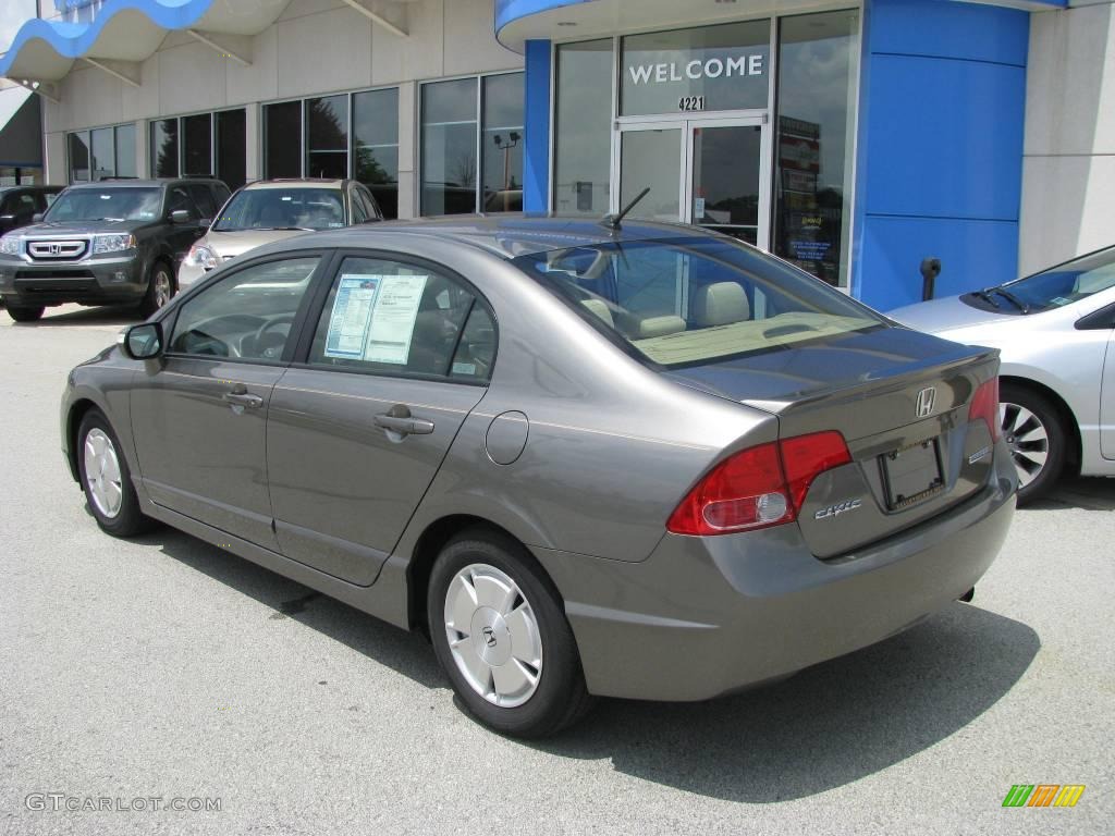 2006 Civic Hybrid Sedan - Galaxy Gray Metallic / Ivory photo #4