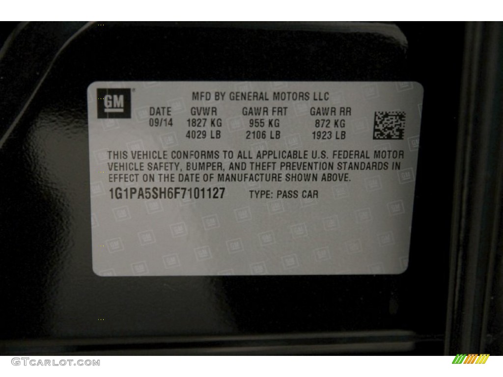 2015 Cruze LS - Black Granite Metallic / Jet Black/Medium Titanium photo #15