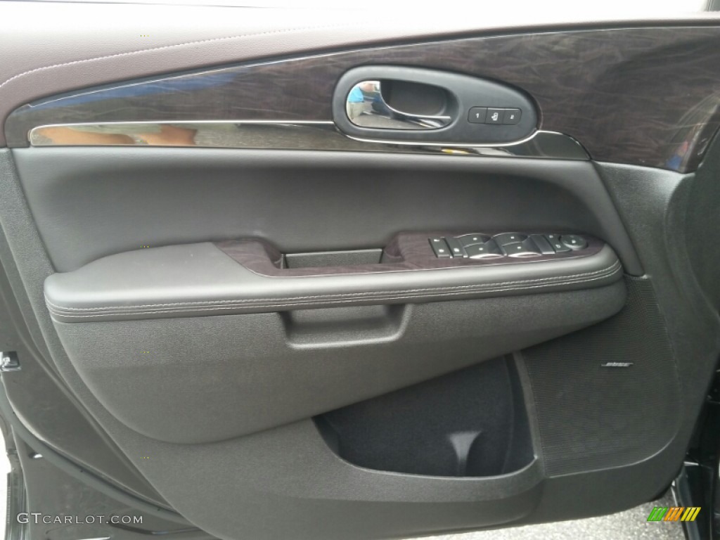2016 Buick Enclave Leather AWD Ebony/Dark Plum Door Panel Photo #105773414