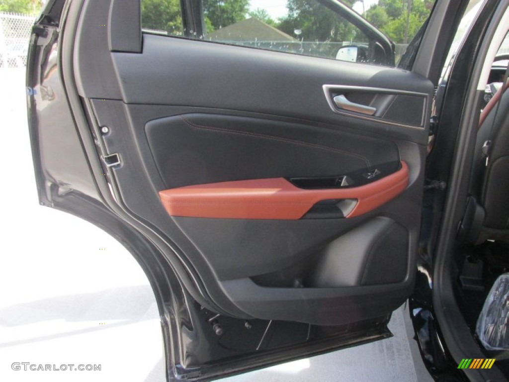 2015 Ford Edge Titanium Cognac Door Panel Photo #105773600