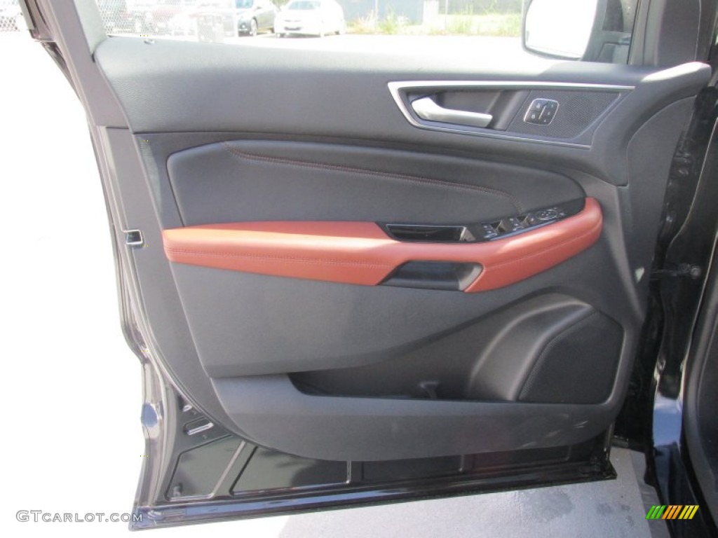 2015 Ford Edge Titanium Cognac Door Panel Photo #105773630