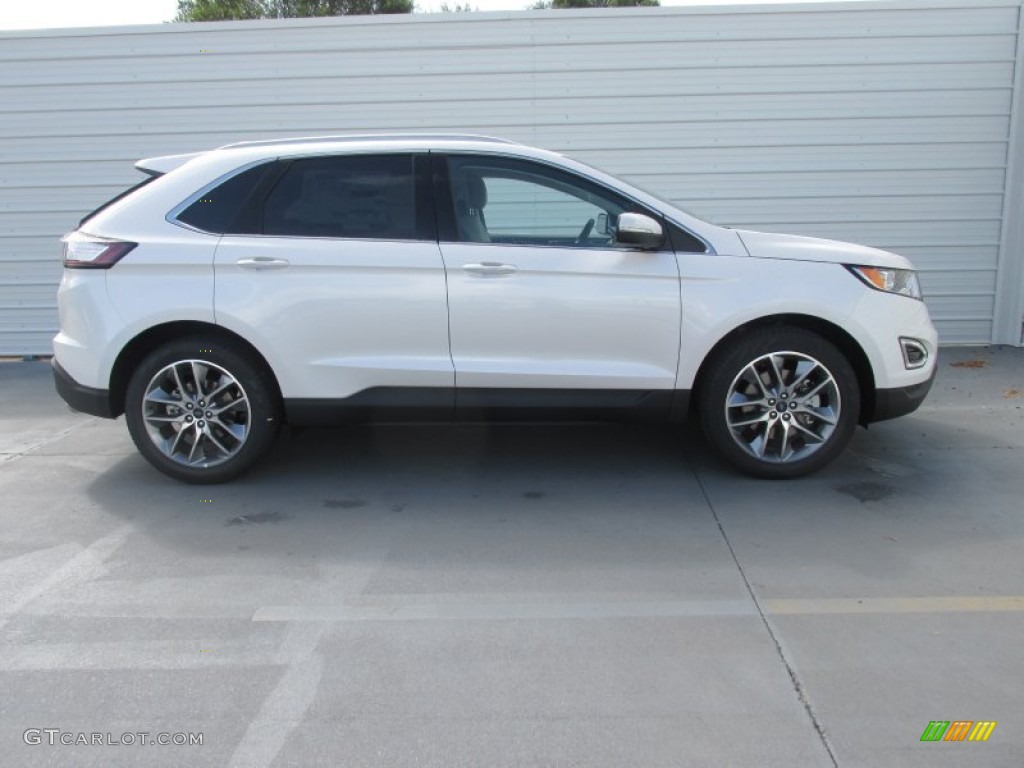 White Platinum Metallic 2015 Ford Edge Titanium Exterior Photo #105774032