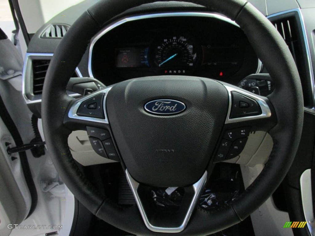 2015 Ford Edge Titanium Ceramic Steering Wheel Photo #105774575