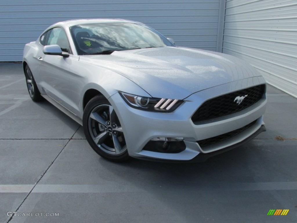 2015 Mustang EcoBoost Premium Coupe - Ingot Silver Metallic / Ebony photo #2