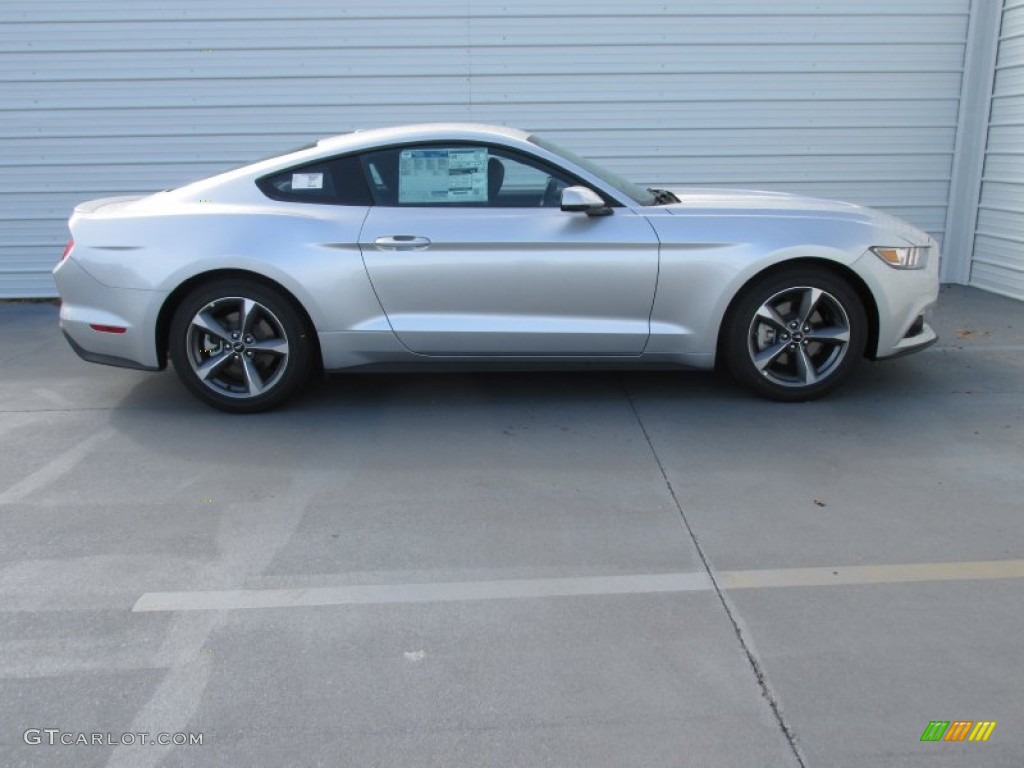 2015 Mustang EcoBoost Premium Coupe - Ingot Silver Metallic / Ebony photo #3