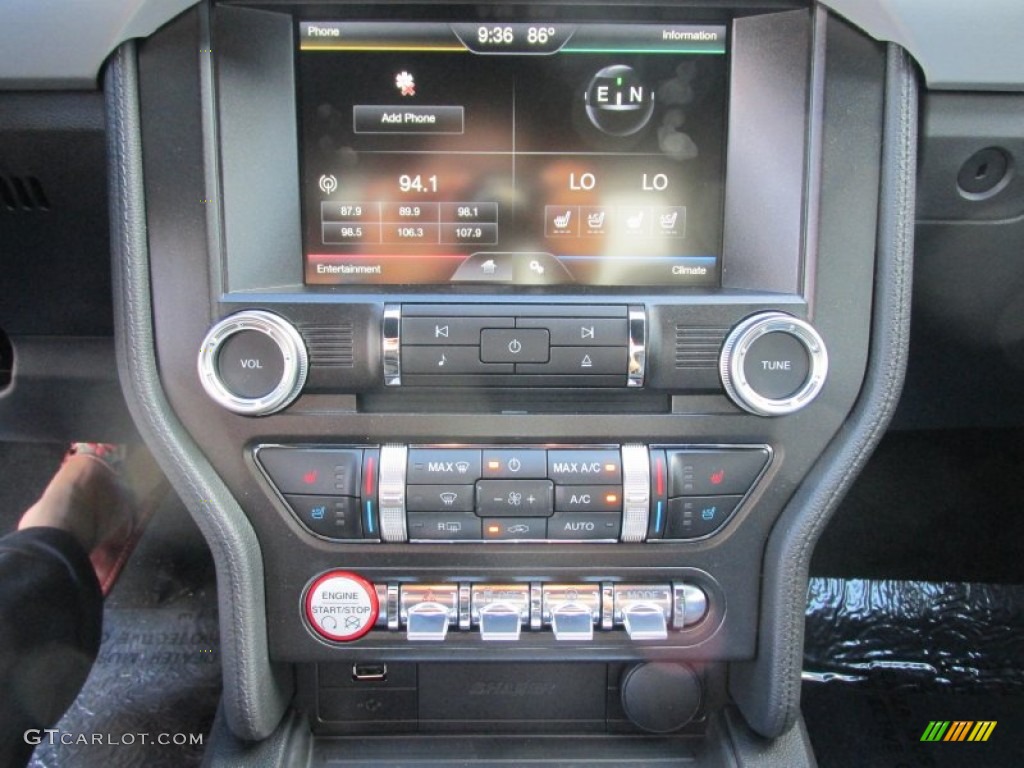 2015 Mustang EcoBoost Premium Coupe - Ingot Silver Metallic / Ebony photo #22