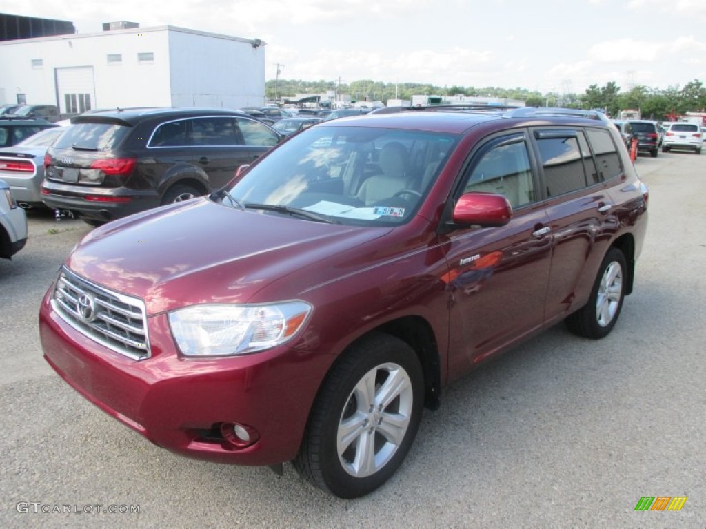 2009 Highlander Limited 4WD - Salsa Red Pearl / Ash photo #8