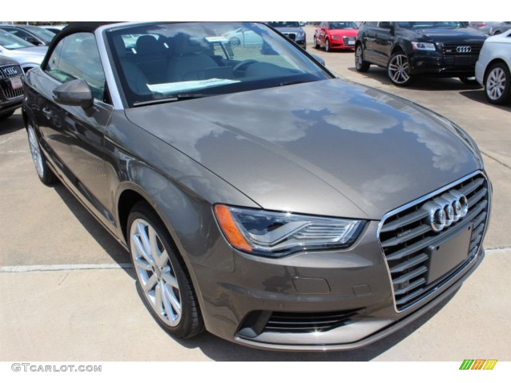 Dakota Gray Metallic 2016 Audi A3 2.0 Premium Plus quattro Cabriolet Exterior Photo #105777422