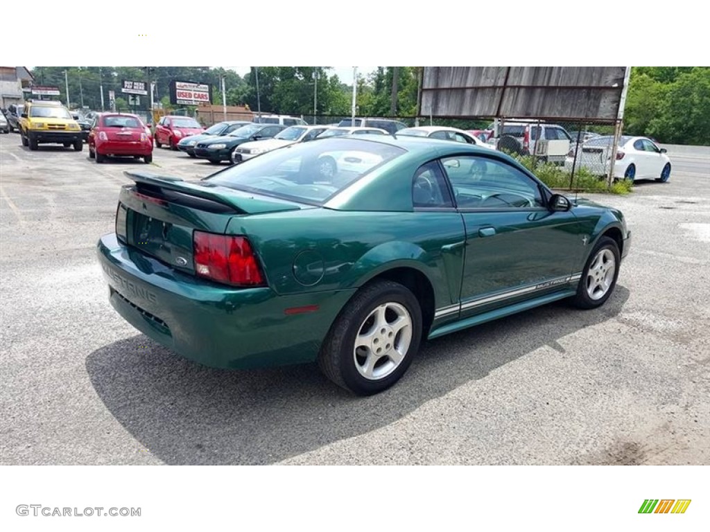 2000 Mustang V6 Coupe - Electric Green Metallic / Medium Graphite photo #5