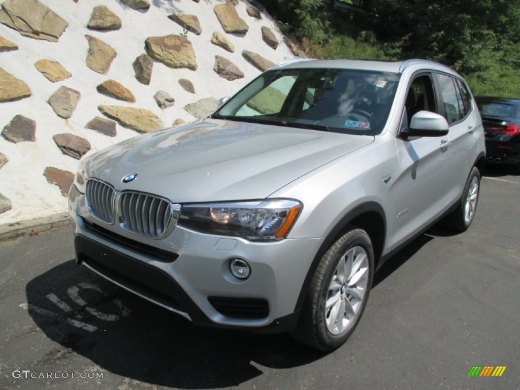 2016 X3 xDrive28i - Glacier Silver Metallic / Black photo #9