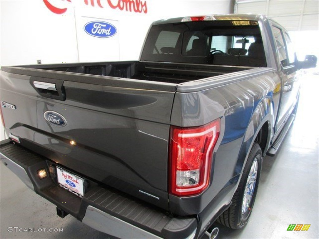 2015 F150 XLT SuperCrew - Magnetic Metallic / Medium Earth Gray photo #8