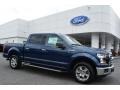 2015 Blue Jeans Metallic Ford F150 XLT SuperCrew  photo #1