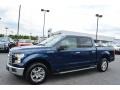 2015 Blue Jeans Metallic Ford F150 XLT SuperCrew  photo #3