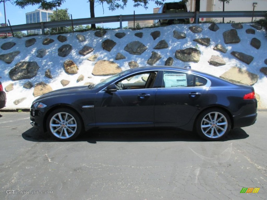 2015 XF 3.0 AWD - Dark Sapphire Metallic / London Tan/Warm Charcoal photo #2