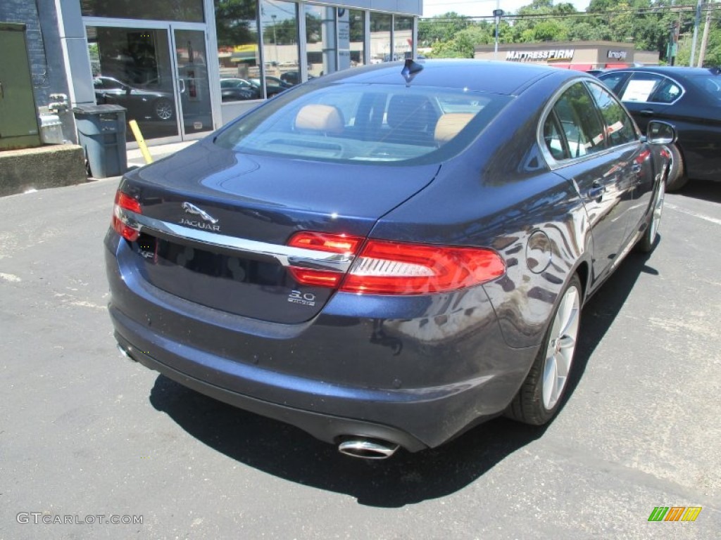 2015 XF 3.0 AWD - Dark Sapphire Metallic / London Tan/Warm Charcoal photo #7