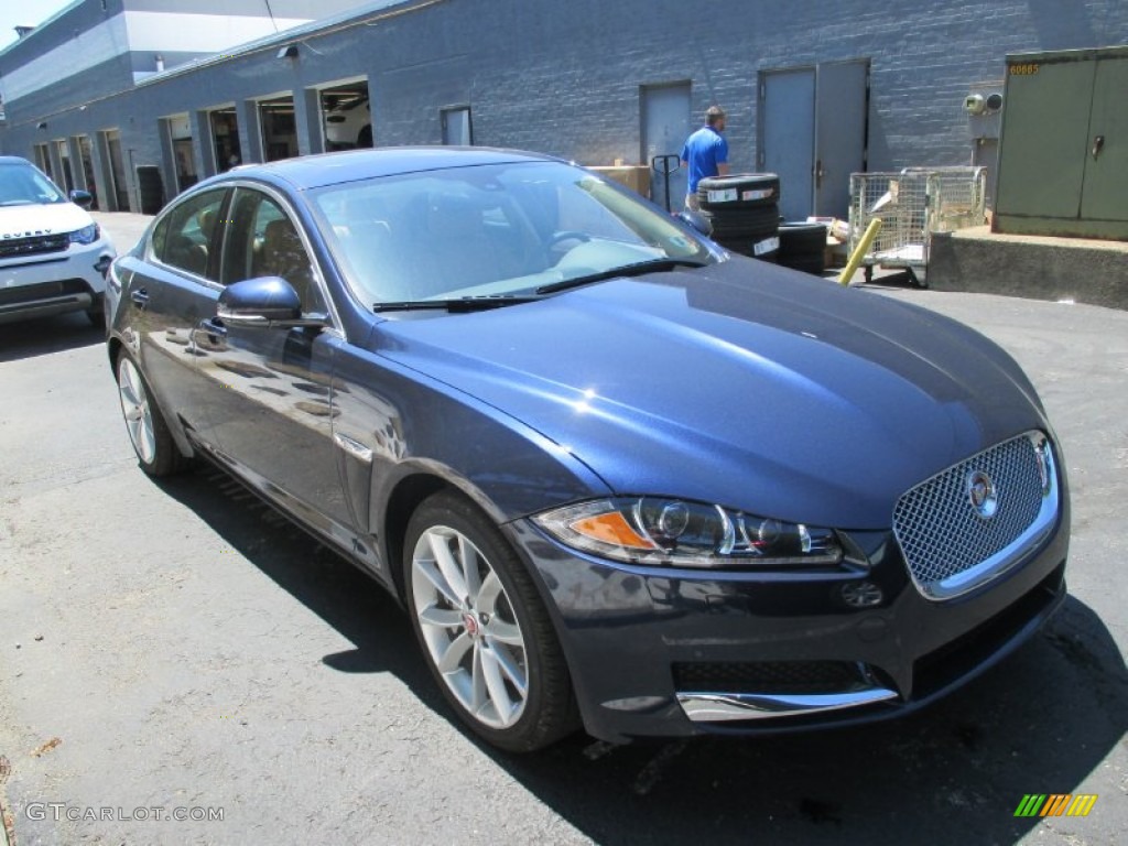 2015 XF 3.0 AWD - Dark Sapphire Metallic / London Tan/Warm Charcoal photo #9