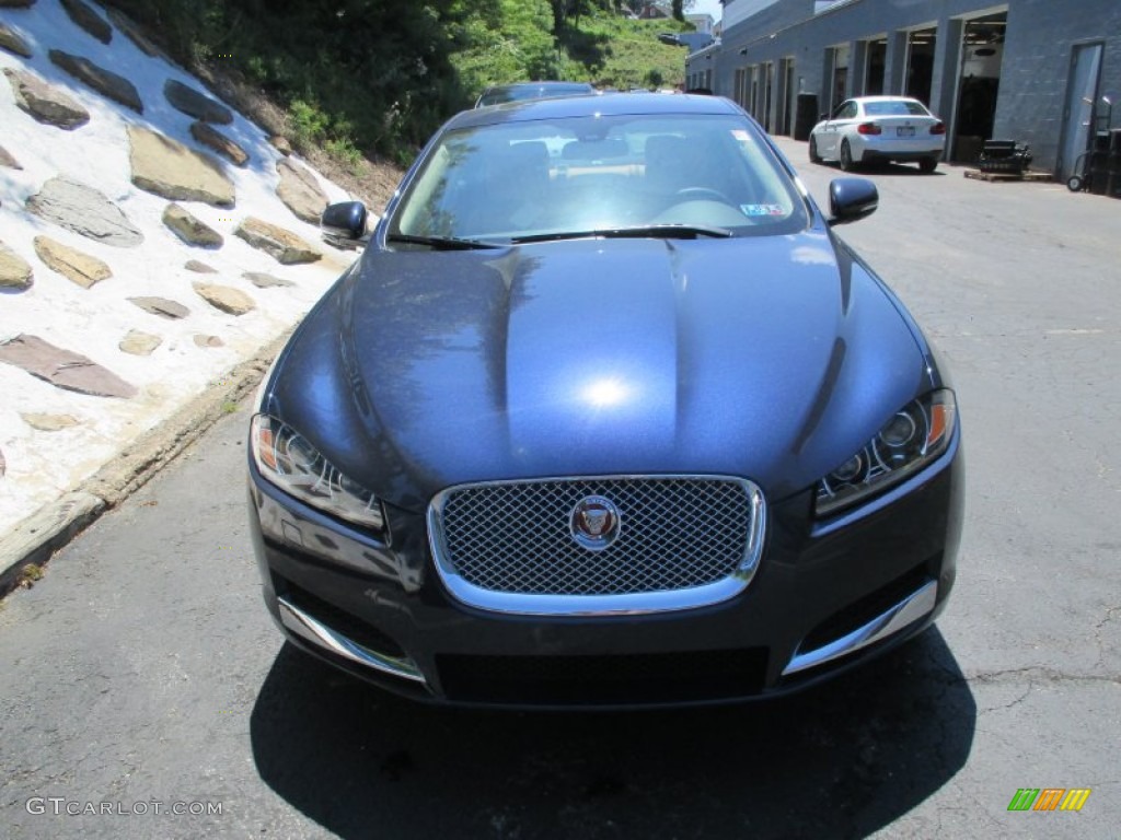 2015 XF 3.0 AWD - Dark Sapphire Metallic / London Tan/Warm Charcoal photo #10