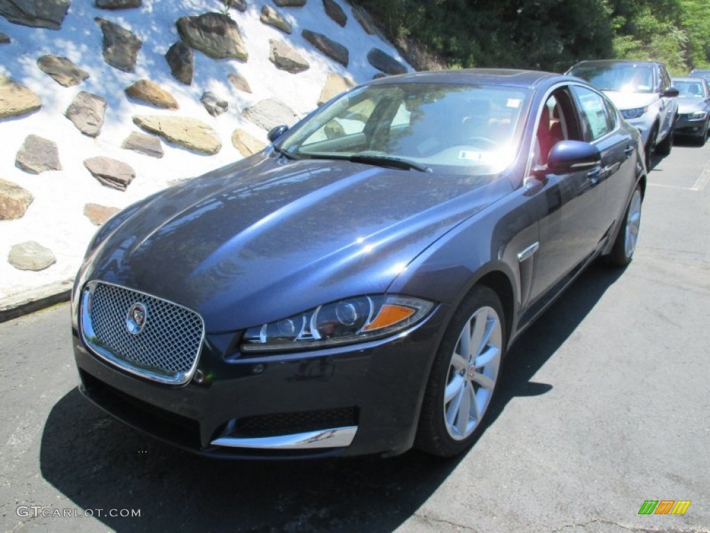2015 XF 3.0 AWD - Dark Sapphire Metallic / London Tan/Warm Charcoal photo #11