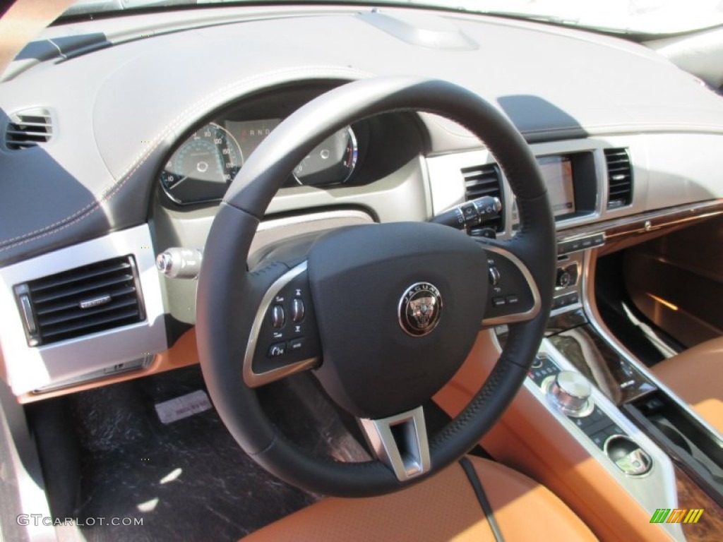 2015 XF 3.0 AWD - Dark Sapphire Metallic / London Tan/Warm Charcoal photo #15