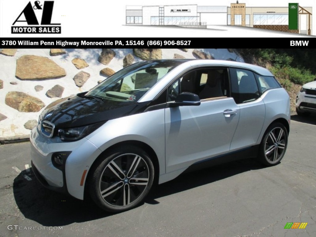 2015 i3 with Range Extender - Ionic Silver Metallic / Giga Cassia Natural Leather & Carum Spice Grey Wool Cloth photo #1