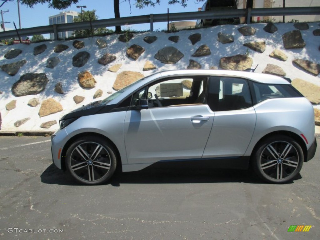 2015 i3 with Range Extender - Ionic Silver Metallic / Giga Cassia Natural Leather & Carum Spice Grey Wool Cloth photo #2