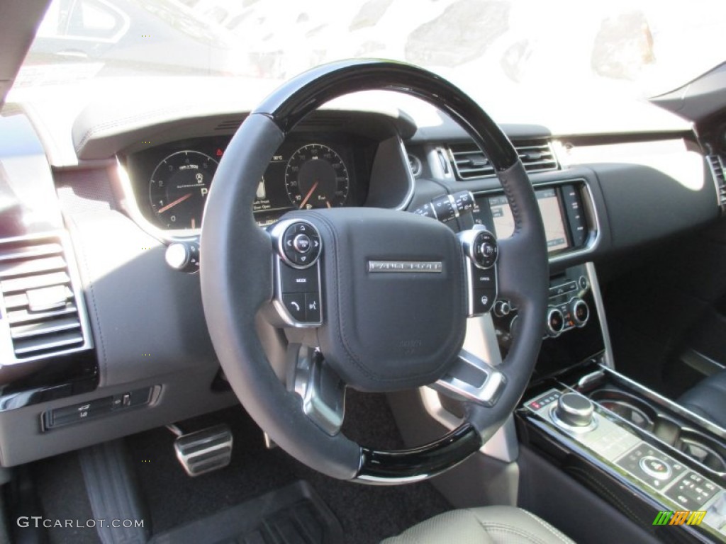 2015 Land Rover Range Rover Autobiography Ebony Steering Wheel Photo #105786786