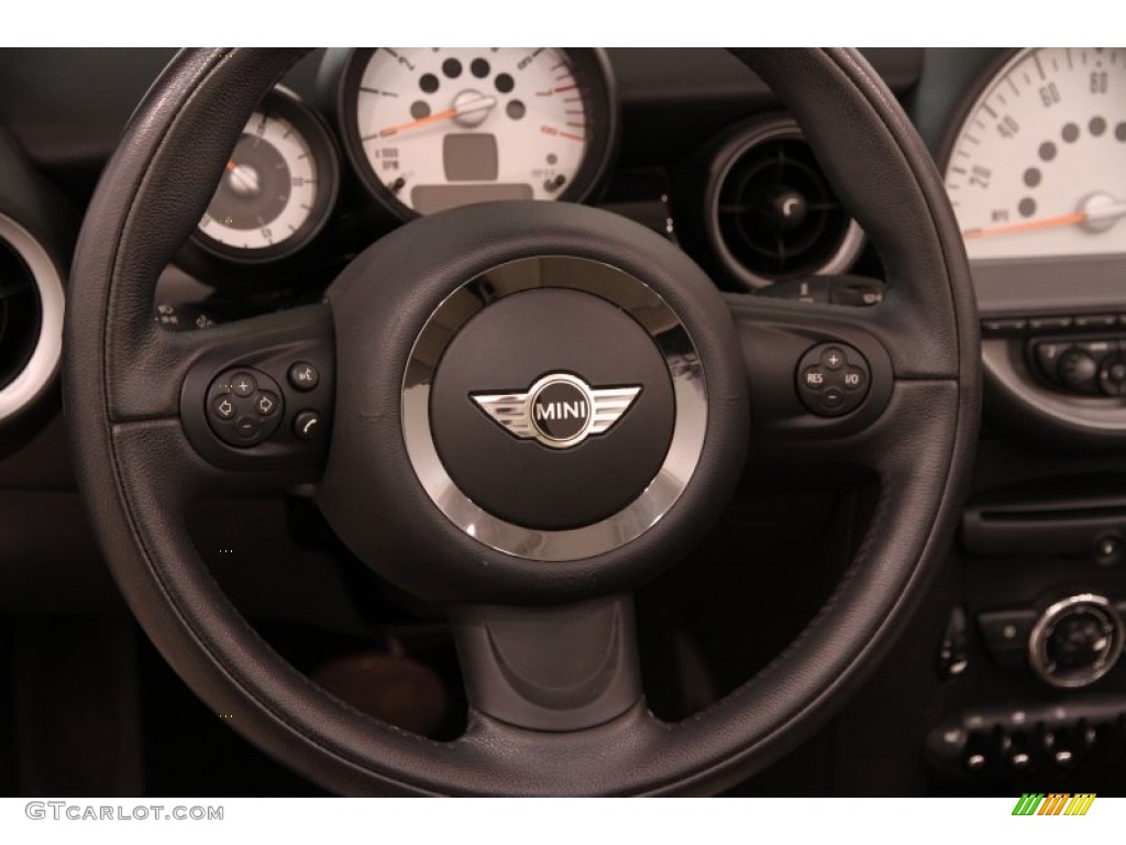 2011 Cooper Convertible - British Racing Green II / Gravity Polar Beige Leather photo #7