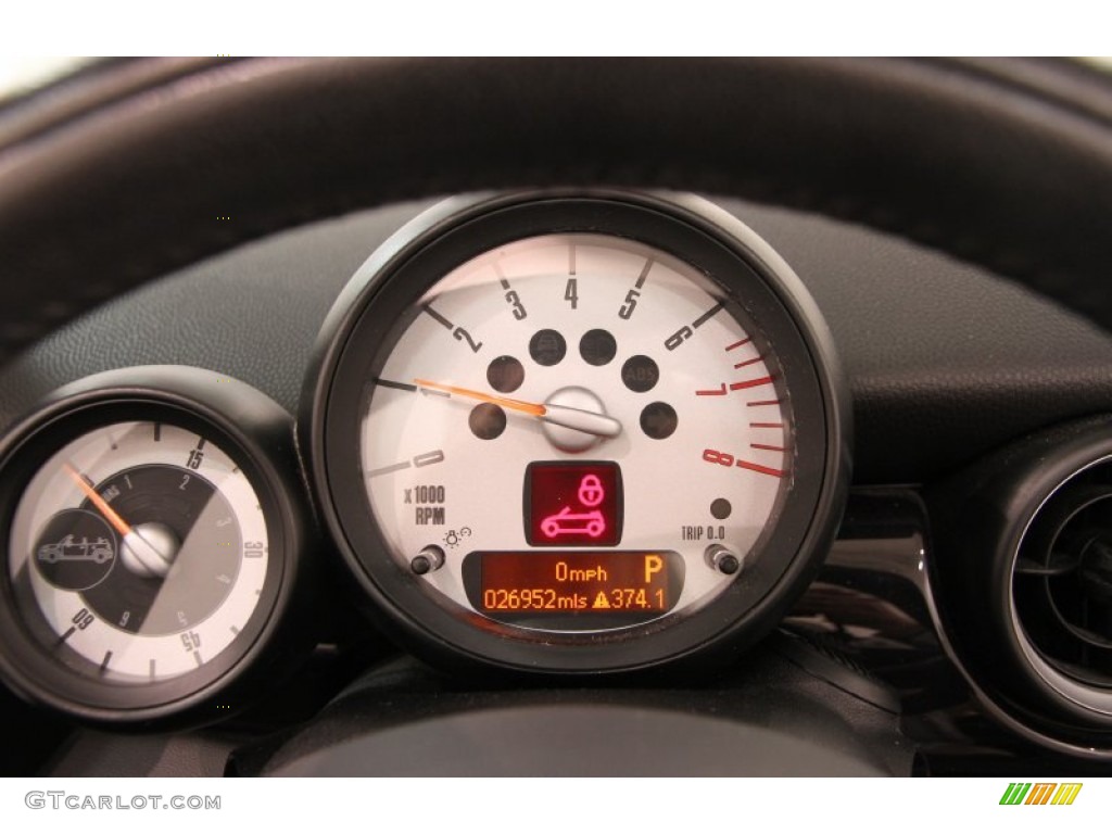 2011 Cooper Convertible - British Racing Green II / Gravity Polar Beige Leather photo #8