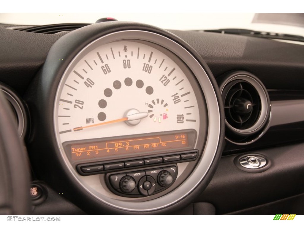 2011 Cooper Convertible - British Racing Green II / Gravity Polar Beige Leather photo #10