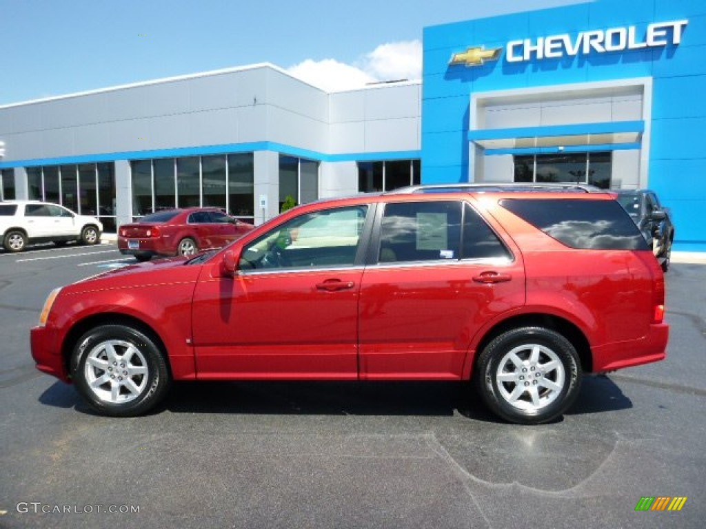 2008 SRX 4 V6 AWD - Crystal Red / Cashmere/Cocoa photo #2
