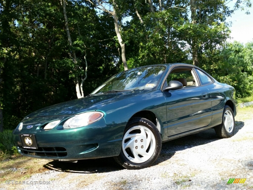 2001 Escort ZX2 Coupe - Tropic Green Metallic / Medium Prairie Tan photo #1