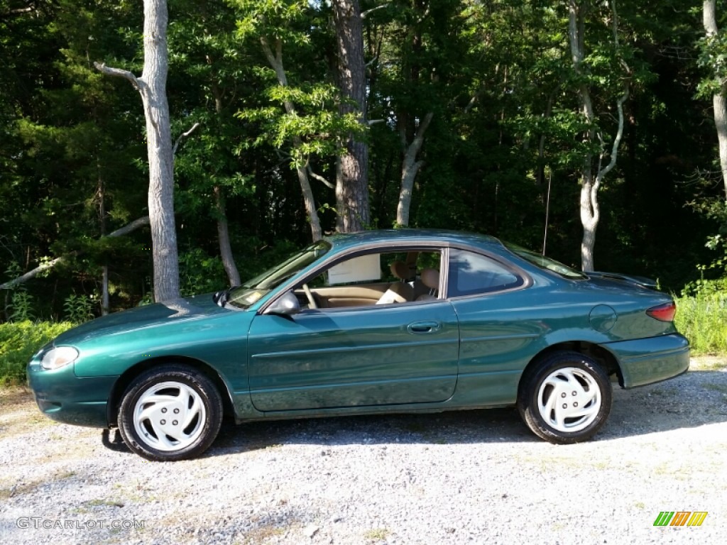 2001 Escort ZX2 Coupe - Tropic Green Metallic / Medium Prairie Tan photo #5