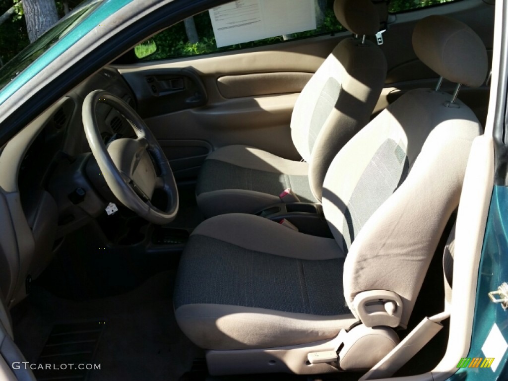 2001 Escort ZX2 Coupe - Tropic Green Metallic / Medium Prairie Tan photo #17