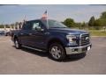 2015 Blue Jeans Metallic Ford F150 XLT SuperCrew  photo #3