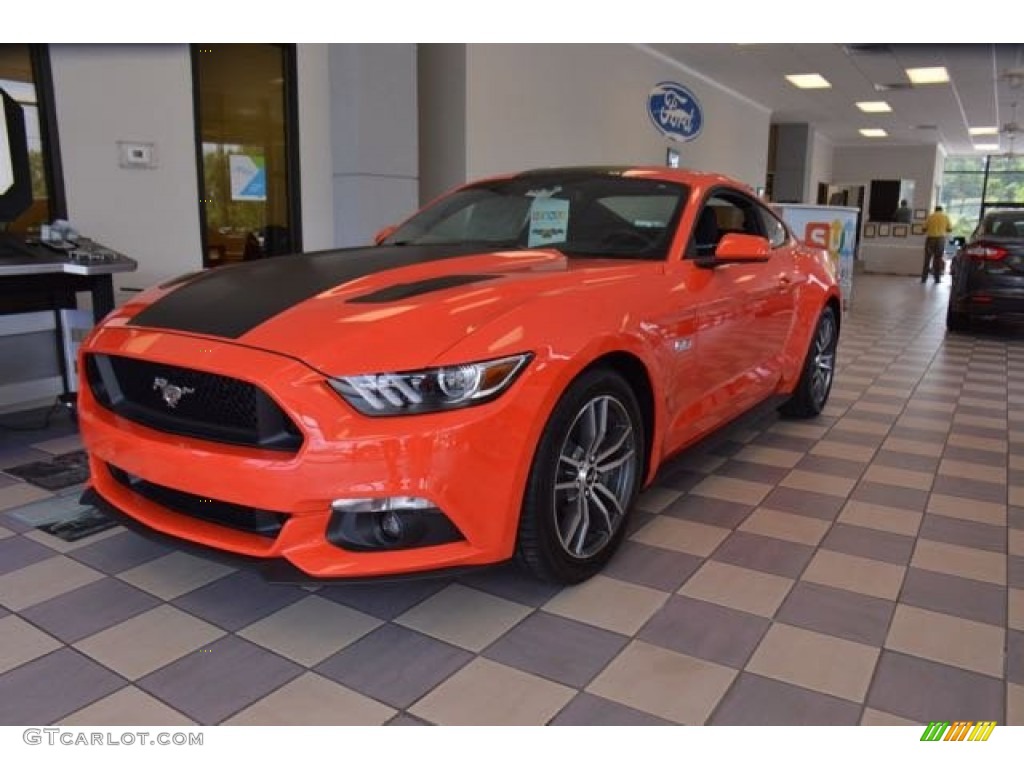 2015 Mustang GT Coupe - Competition Orange / Ebony photo #1