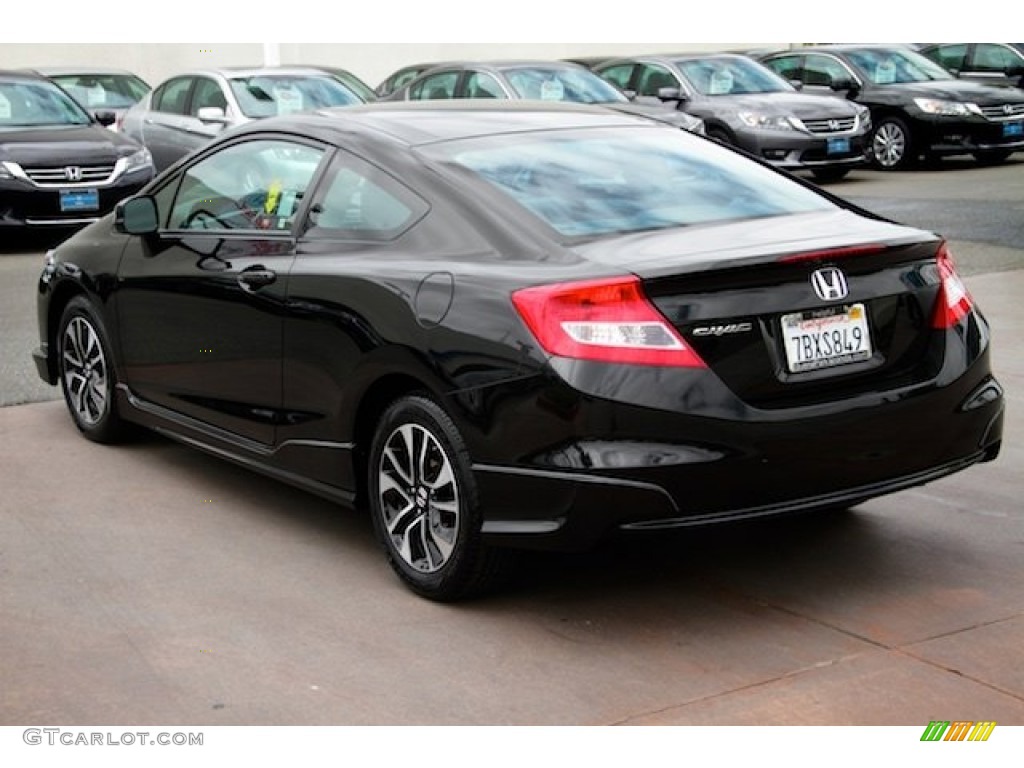 2013 Civic EX Coupe - Crystal Black Pearl / Black photo #2